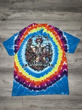 Vintage 1998 Liquid Blue Grateful Dead Tie Dye T Shirt. Mens Skeleton Tee szXL