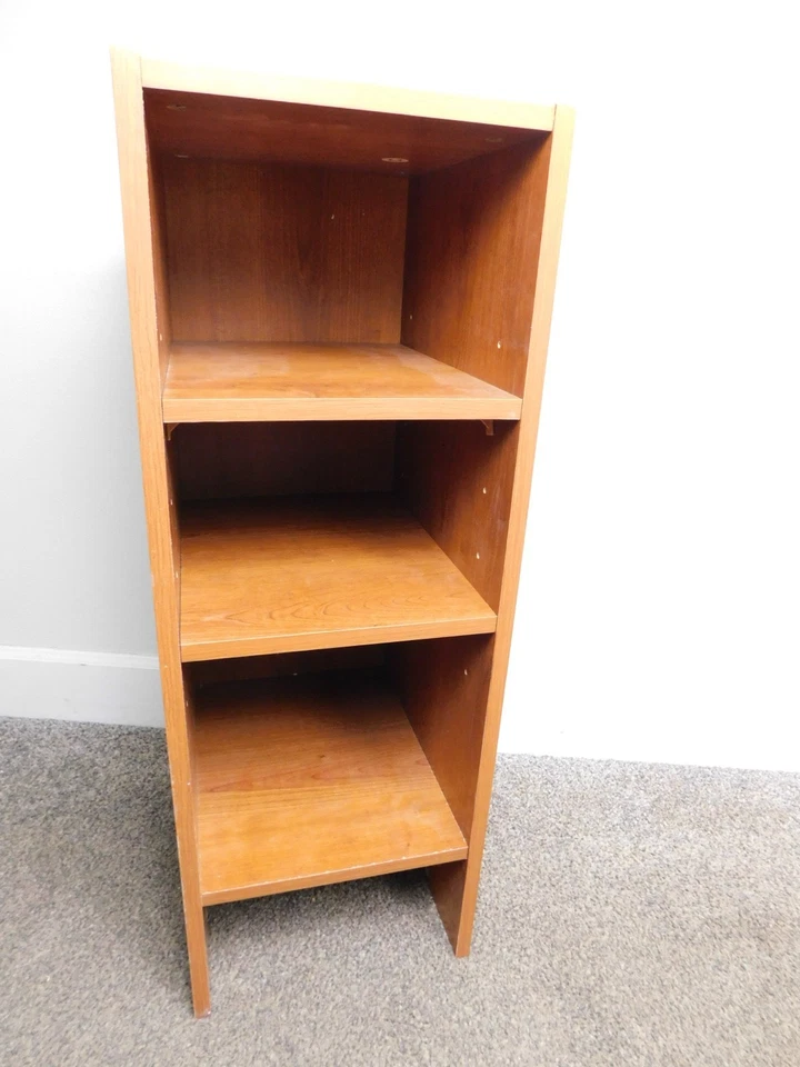 Bonito TALLA 33T x 12W Danés MCM Estilo Teca Librería Estantes Nicho Soporte Pedestal! Foto 3 de 4
