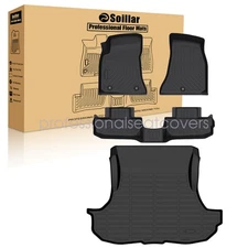 TPE Floor Mats Liners & Trunk Cargo Liner Set For 2016-2023 Dodge Challenger RWD