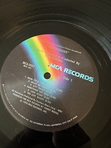 EARTHQUAKE Soundtrack 1974 - MCA 2081 - Music by John Williams - Mario Puzo - Picture 8 of 13