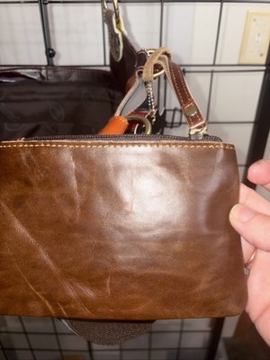 AmeriLeather Hazelle Leather Convertible Shoulder Bag Rainbow Autumn Fall