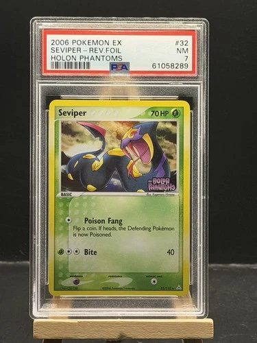 Seviper 32/110 Reverse Foil 2006 Pokémon EX Holon Phantoms PSA 7 NM
