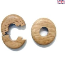 Luxury Light Oak 2-Pack 15mm Wooden Covers for Radiator Pipes - Easy Fit