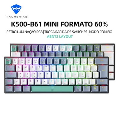 Machenike K500-B61 Mini Mechanische Tastatur 60% ABNT2 Layout RGB Hintergrundbeleuchtung