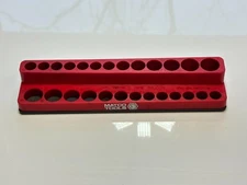 MATCO Mechanic's Time Saver-Red 26 Hole-1/4" Magnetic Socket Organizer