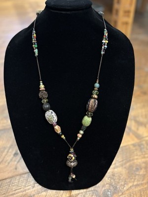 Beautiful Handcrafted Necklace with Stunning Fabric Beads 32 