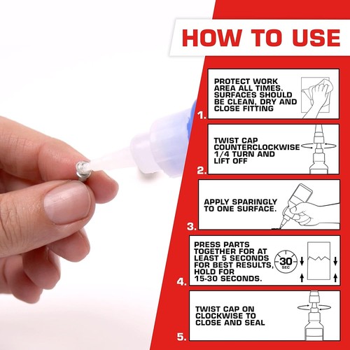 Loctite Professional Super Glue 20g Liquid Heavy Duty Instant Bond 1365882 New - Picture 6 of 6