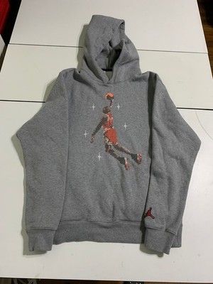 Nike Air Jordan Hoodie Small Gray Fleece Slam Dunk Contest Essentials Jumpman