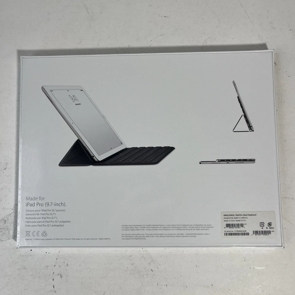 Apple Smart Keyboard for iPad Pro 9.7-inch A1772 (Black) MM2L2AMA - New Sealed - Image 2 of 3