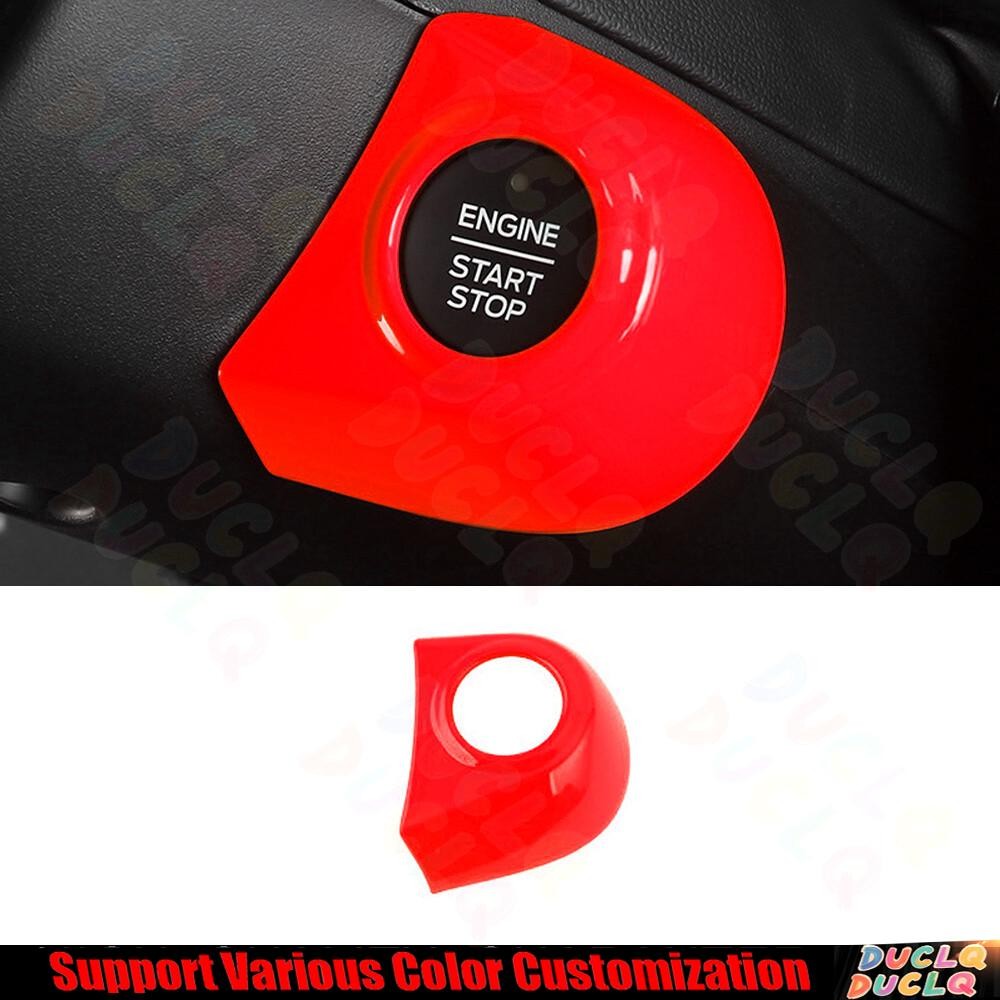 Car One-Click Startup Switch Button Trim 1* For Ford Ranger 2023-2024 Bright Red