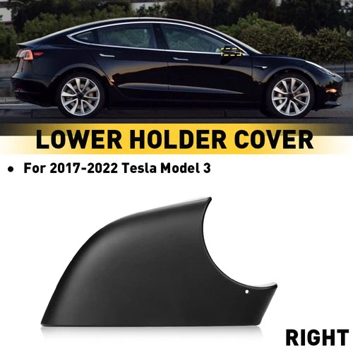 For 2017-2022 Tesla Model 3 Side right Door Wing Mirror Cover Cap Housing BlACK