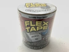 Flex Seal TFSCLRR0405 Rubberized Waterproof Flex Tape 4" Wide X 5' Long - CLEAR