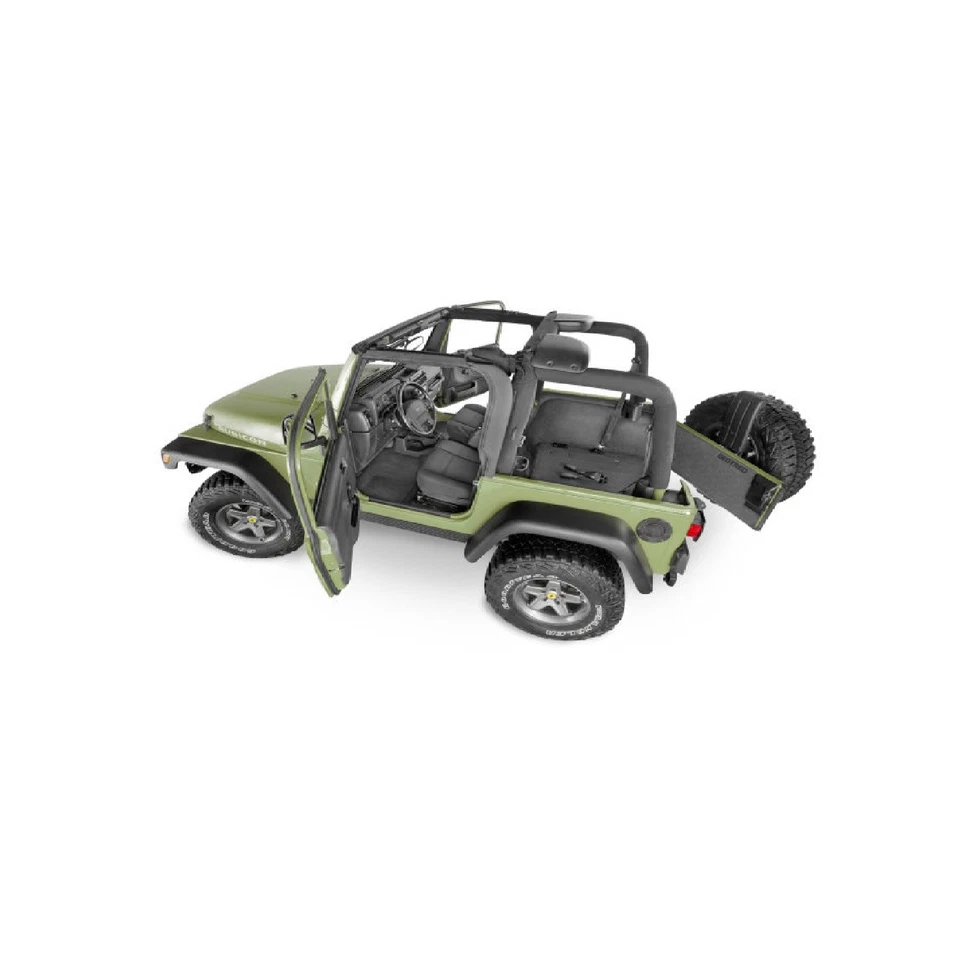 Bedrug BTTJ97F Set of 3 Gray Replacement Floor Carpet for 97-06 Wrangler TJ Foto 3 de 4