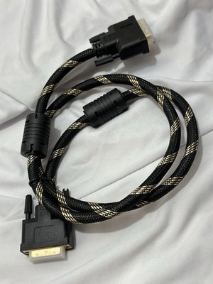 DVI-D to DVI-D Cable Dual Link 24+1 Male Video Cable Adapter Gold Plated 3FT