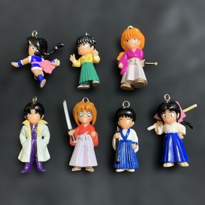 Rurouni Kenshin figure key chain set of 7 retro mascot charm Japan anime m694