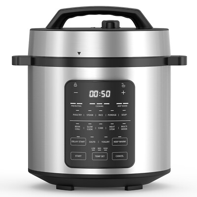 Electric Pressure Cooker, Multi Cooker 6 qt 12-in-1 Stainless for Home Use