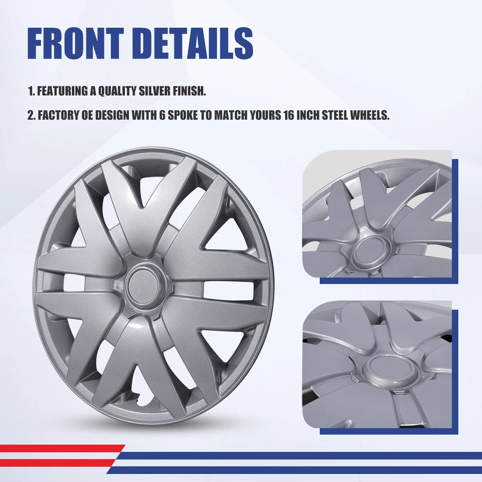 Repuesto de tapacubos de rueda de 16 pulgadas 1 pieza para cubierta de llanta TOYOTA SIENNA 2004-2010 Foto 4 de 4