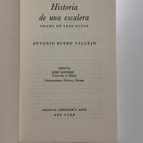 Historia De Una Escalera by Antonio Buero Vallejo 1955 Vintage Book - Foto 3 di 6