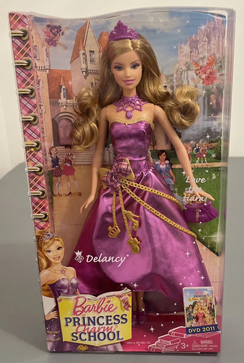 Mattel Barbie Princess Charm School Delancy Doll #V6913 - RARE New & Sealed