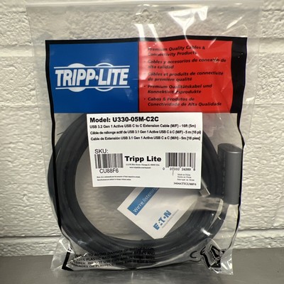 Tripp Lite USB C Active Extension Cable USB C to USB C USB 3.1 Gen 1 M/F 5M