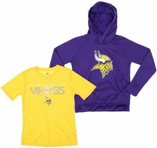 OuterStuff NFL Youth Minnesota Vikings Team Performance Hoodie and Tee Combo Set