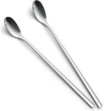 9-Inch Long Handle Spoon, Coffee Stirrers Ice Tea Spoon Premium 18/10 Stainless