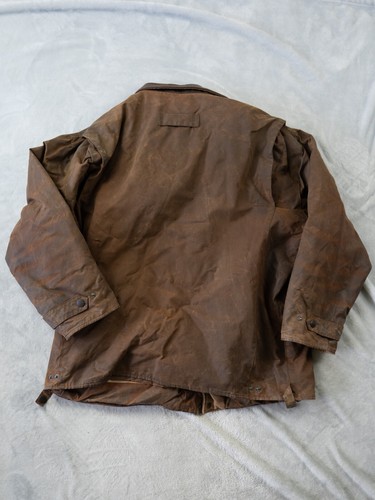 Barbour Bushman Wachsjacke Herren XL braun klassisch Country Chore Utility Mantel - Bild 2 von 9
