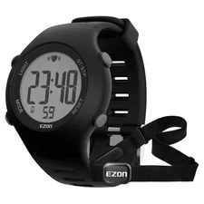 EZON T037 Digital Sports Watch + Heart Rate Monitor Kit, 5ATM Water Resistant
