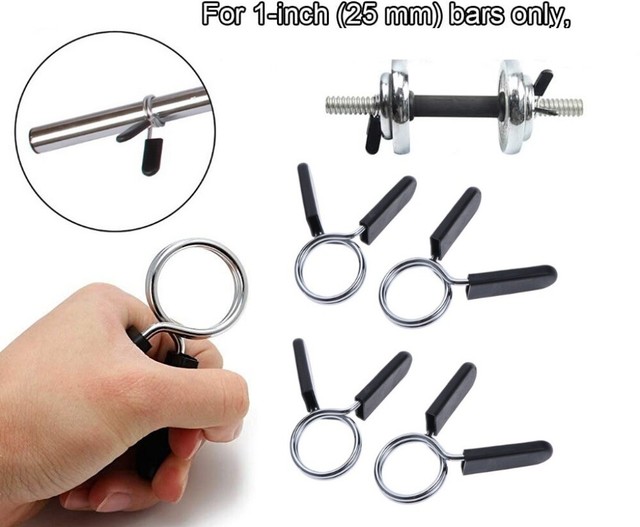 2 X Standard 25mm Barbell Gym Weight Bar Dumbbell Lock Clamp Spring