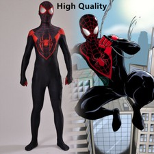 Amazing Spider-man Costume Miles Morales Spiderman Suit Cosplay for Adult Kid