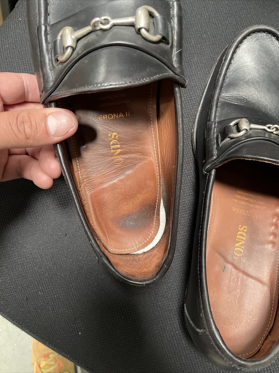 Allen Edmonds Loafers Mens Italian Horsebit Verona ll Black Leather 10D Allen Edmonds Verona II Italian Bit Black Calfskin - Sherman  main image 3