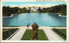 Postcard  Cleveland Ohio Fine Arts Garden and Museum  Posted 1931