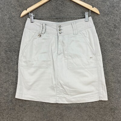 Rohnisch Womens Skirt Size 36 Grey A-Line Golf Pockets Short Cotton 41134