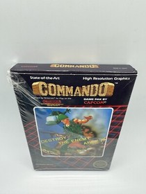 Commando 5 Screw Hang Tab Nintendo Nes Complete CIB Near Mint In Cello!