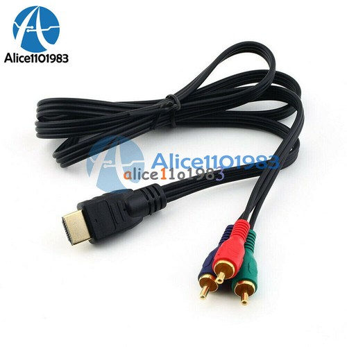 1.5m HDMI Male to 3/5RCA Audio Video Component Cable HDTV Converter Adapter - Picture 2 of 23