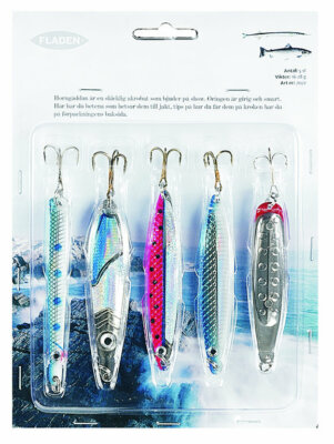 FLADEN COAST Hornhecht-Meerforellen Set - 5 Stück - 16-28g, Meerforellenblinker