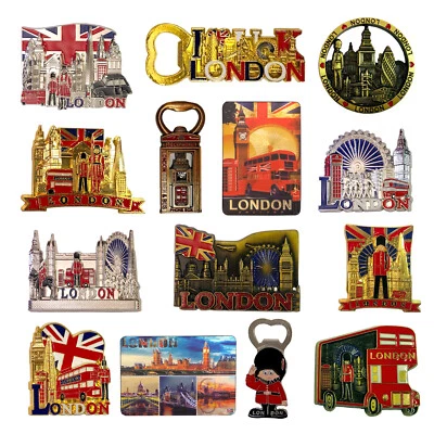12 London souvenirs fridge magnets British Union Jack England metal Photo magnet