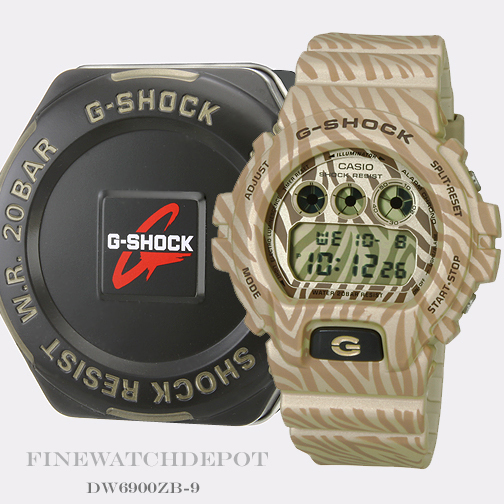 Authentic Casio G-Shock Men's Zebra Camouflage Classic Digital Watch  DW6900ZB-9