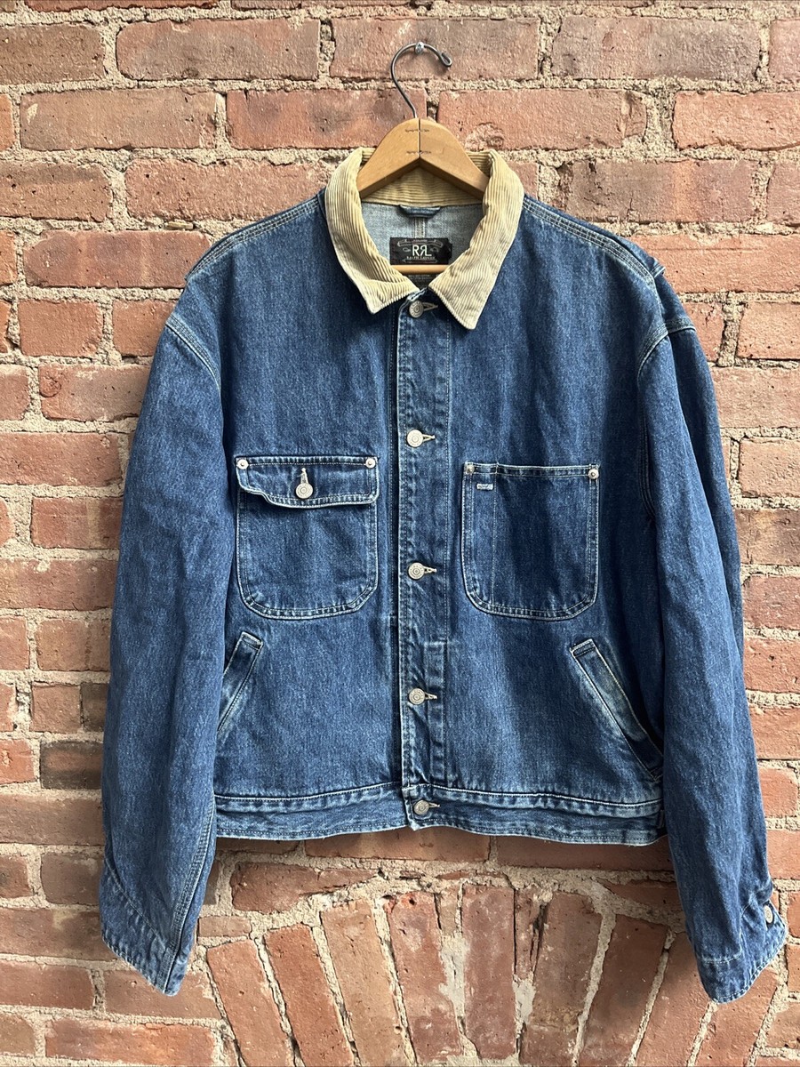 Vintage RRL Men's Trucker Jacket, Sz Large, USA Made First Vintage RRL Men's Trucker Jacket, Sz Large, USA Made First