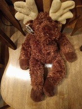 Melissa and Doug Moose with bow plush animal stuffed animal brown antlers