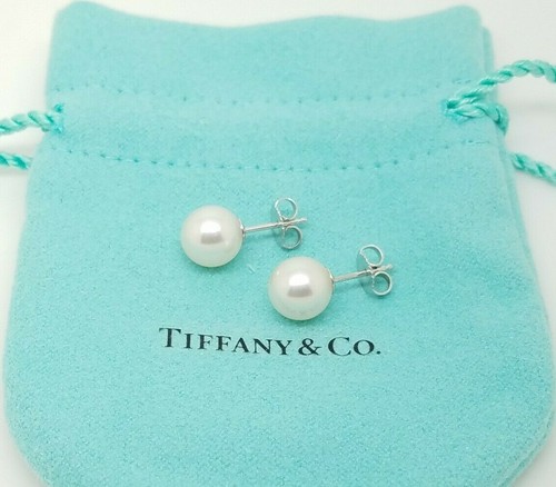 Tiffany\u0026Co 18K White Gold Akoya 9 mm 