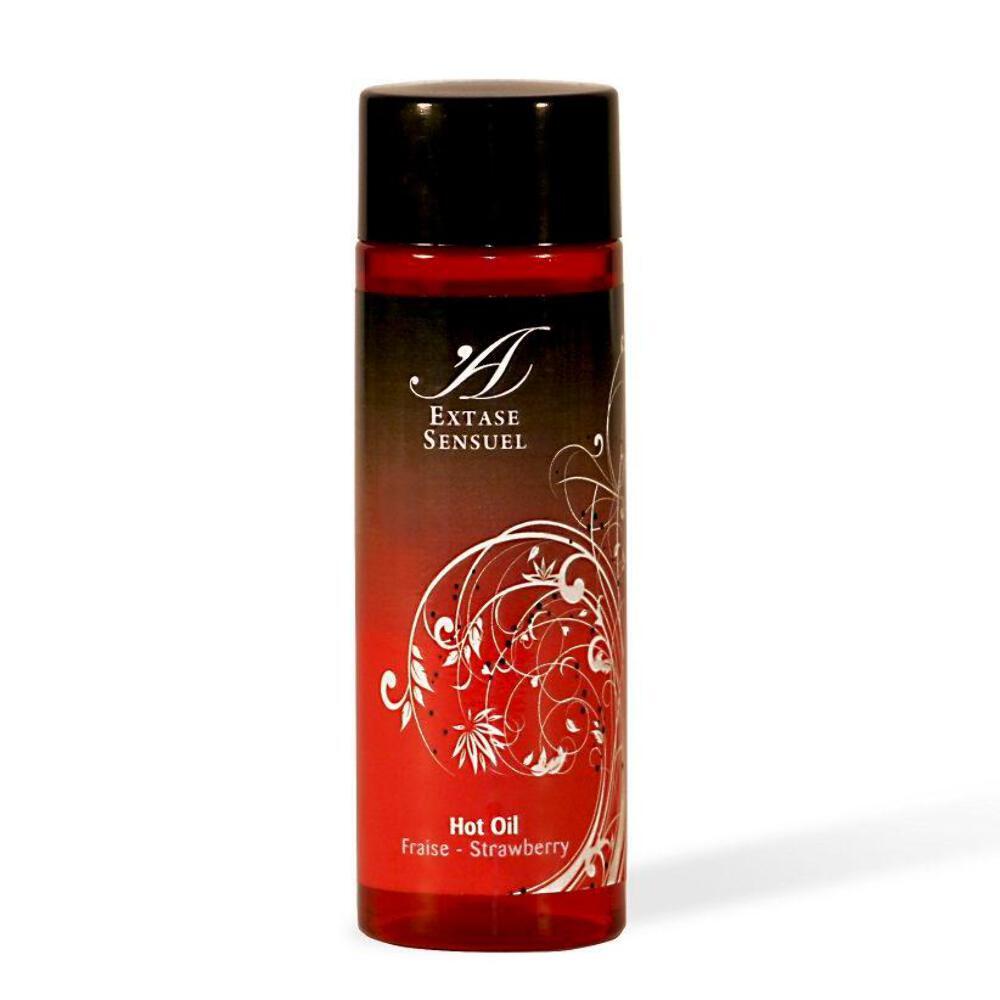 Extase Sensual - Olio Calore Stimolante Fragola 100ml | Effetto Termico Sensuale