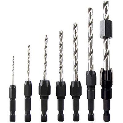 Snappy Tools 40020 7-Piece Drill Bit Adapter Set, Use on Metal, Wood or Plastic,