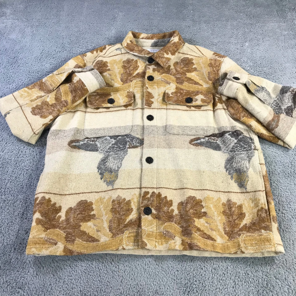 Zara Jacket Mens Extra Large Overshirt Shacket Lumberjack Duck Hunting Button Up - Image 3 of 4