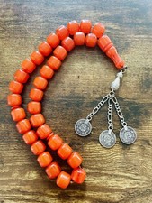 German Amber 33 Beads Misbaha Tasbih Faturan  Prayer Beads Rosary Tasbeeh