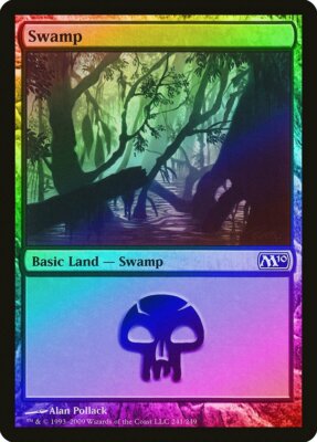 Swamp (241) FOIL Magic 2010 / M10 PLD Basic Land MAGIC MTG CARD