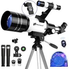 300mm Astronomical Telescope 150X with Phone Adapter for Beginner Moon Watching
