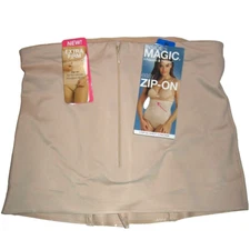 Naomi & Nicole Waist Cincher Size XL Warm Beige Step in Zip on Extra Firm