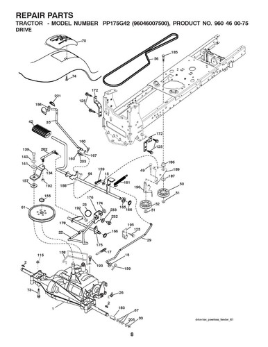 Tractor Service Parts Manual Fits PRO PP175G42 Lawn Tractor - 2015 - Picture 7 of 15