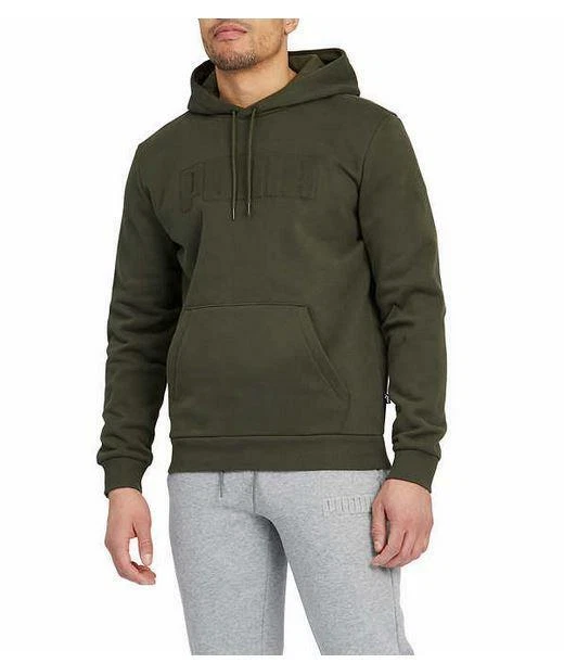 MENS PUMA MODERN BASICS V2 FLEECE HOODED SWEATSHIRT RAISED EMBOSSED LOGO VARIETY